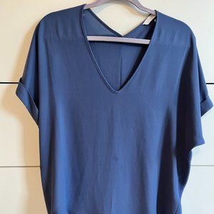 LUSH Navy Blue Capped sleeve blouse